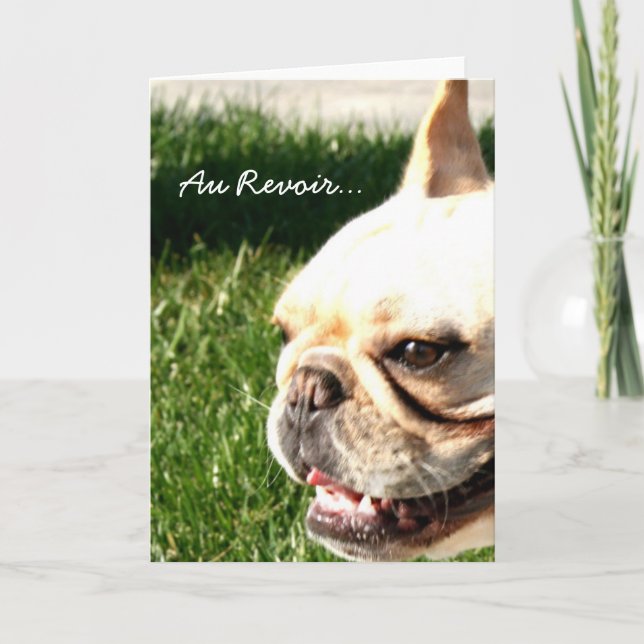 Carte Good Bye French Bulldog Greeting Card (Devant)
