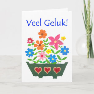 Carte Good Luck Card, Dutch Greeting - Flower Power