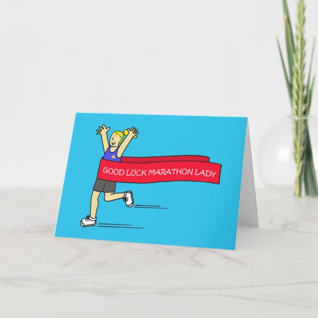Carte Good Luck Marathon Lady (Devant)