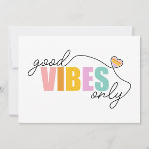 Carte Good Vibes seulement Rainbow Heart