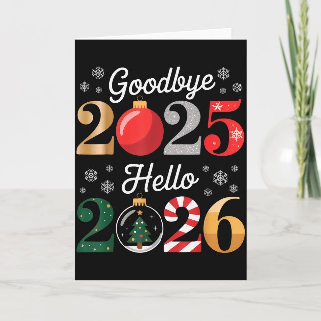 Carte Goodbye 2025 Hello 2026 Happy New Year's Eve Chris (Devant)
