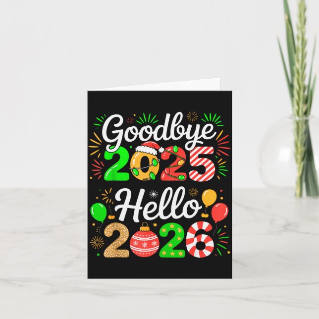 Carte Goodbye 2025 Hello 2026 Happy New Year's Eve Chris (Devant)