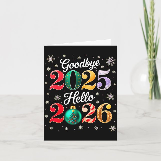Carte Goodbye 2025 Hello 2026 Happy New Year's Eve Chris (Devant)