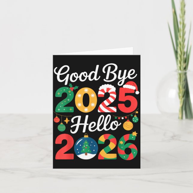 Carte Goodbye 2025 Hello 2026 Happy New Year's Eve Chris (Devant)