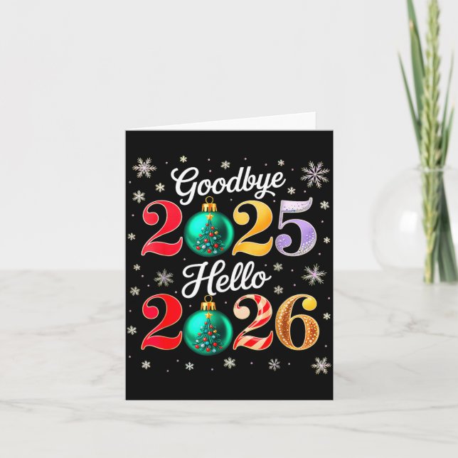 Carte Goodbye 2025 Hello 2026 Happy New Year's Eve Chris (Devant)