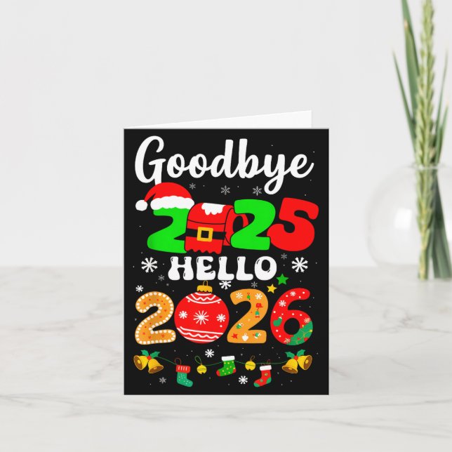 Carte Goodbye 2025 Hello 2026 Happy New Year's Eve Chris (Devant)