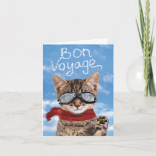 Carte Goodbye Cat - Amusant animal de compagnie Bon Voya