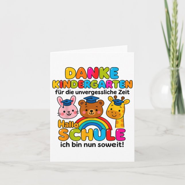 Carte Goodbye Kindergarten Hello School 2025 Colorful (Devant)