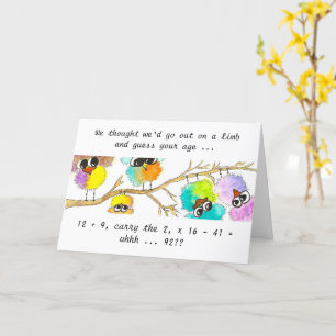 Carte Goofy Bird et Math Birthday Card