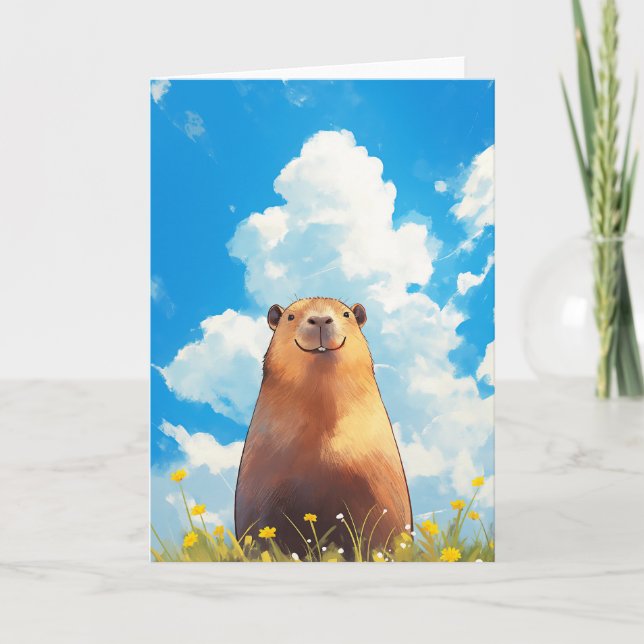 Carte Goofy Capybara Smile (Devant)