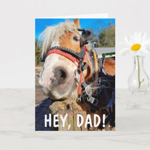 Carte Goofy Horse Funny Fête des pères