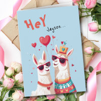 Goofy Llama Pun Enfants Drôle Saint Valentin