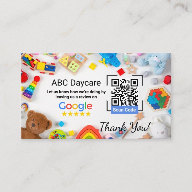 Carte Google Review Pour Les Entreprises De Garde  (Devant)