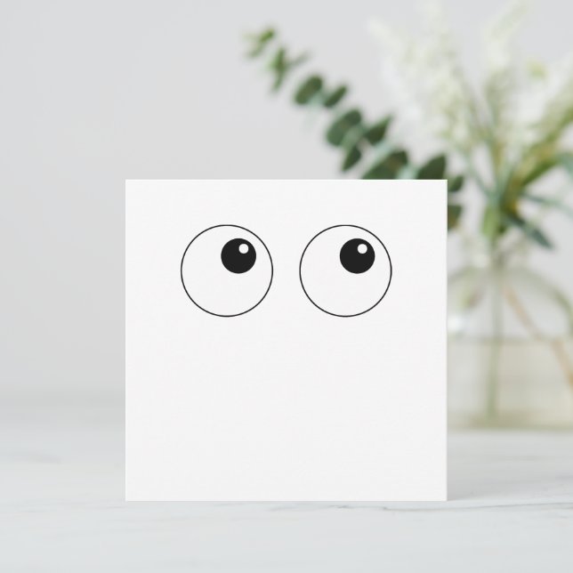 Carte Googly Eyes (Debout devant)