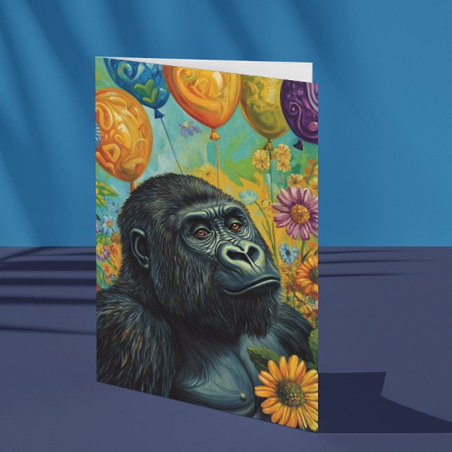 Carte Gorilla avec ballons (Créateur téléchargé)