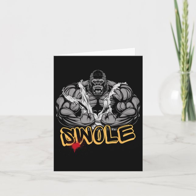 Carte Gorilla Mode Forte Bodybuilding Exercice Muscle Sw (Devant)