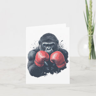 Carte Gorille En Gants De Boxe - Entraînement En Boxe