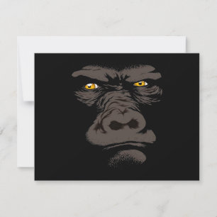 Carte Gorille en noir