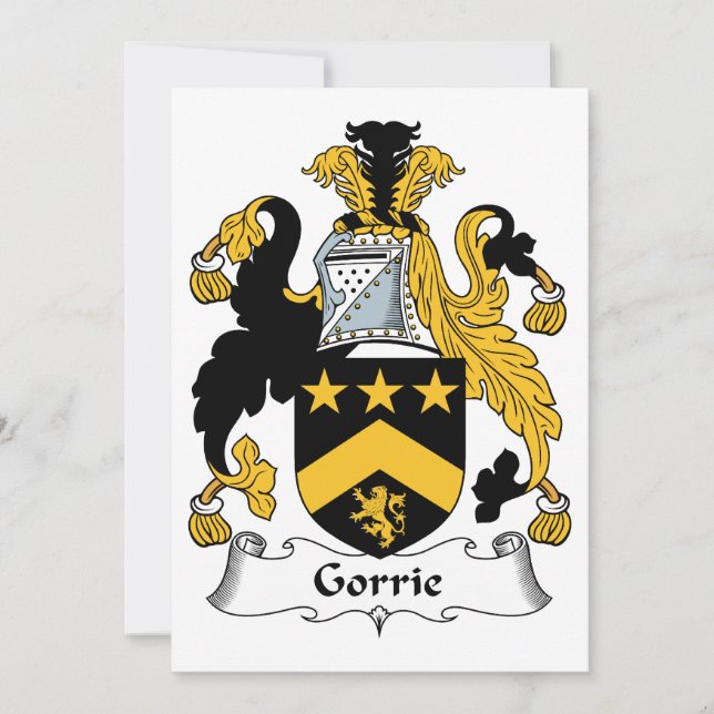 Carte Gorrie Family Crest (Devant)