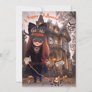 Carte Goth Antique Doll Halloween