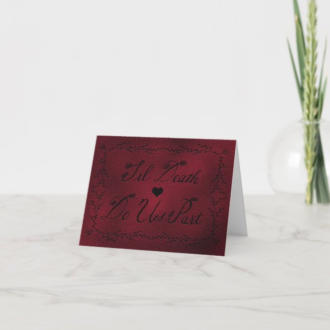 Carte Goth romantique Mariage Anniversaire Jusqu'à la mo (Devant)