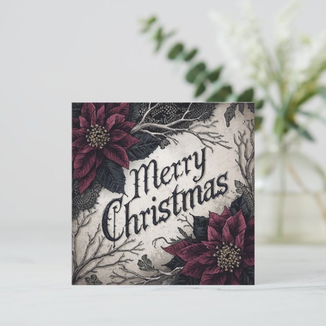 Carte gothic christmas card (Debout devant)