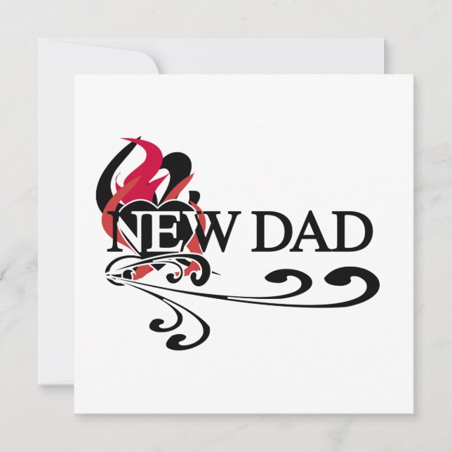 Carte Gothic Heart New Dad T-shirts et cadeaux (Devant)