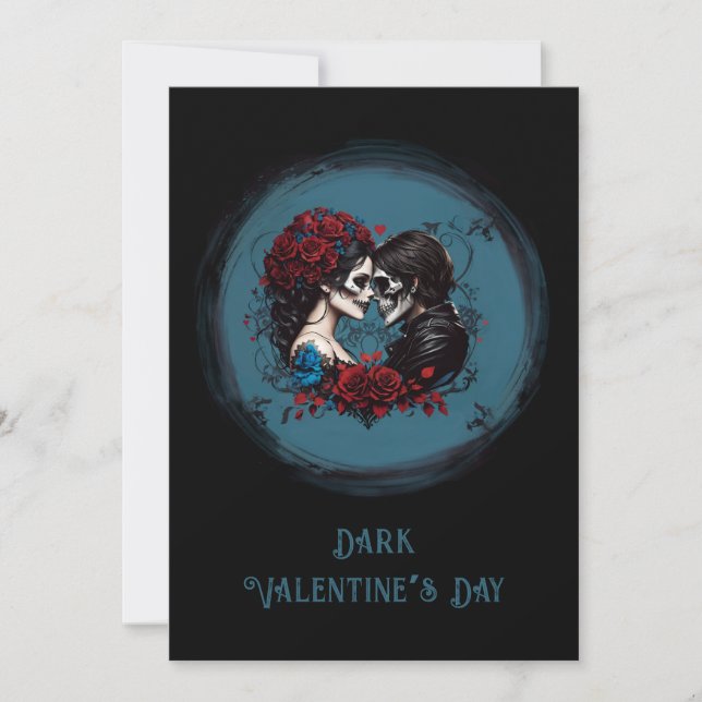 Carte Gothique Couple amoureux Saint Valentin (Devant)