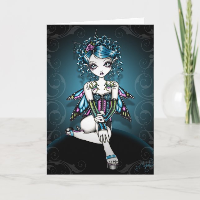 Carte gothique de fée de corset de couture de (Devant)