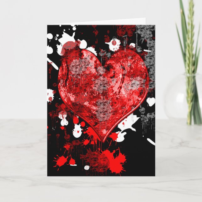 Carte gothique éclaboussée de Saint-Valentin de (Devant)