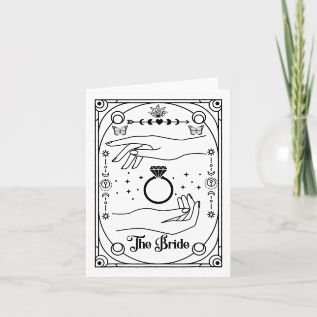 Carte Gothique Mariée Cuisine Coven Tarot Halloween Bach (Devant)