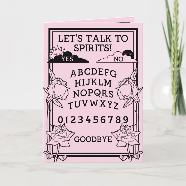 Carte gothique Pink Floral Spirit (Devant)