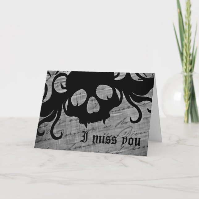 Carte Gothique tu me manques (Devant)