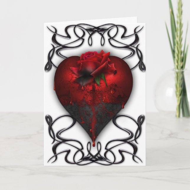Carte gothique Valentine (Devant)