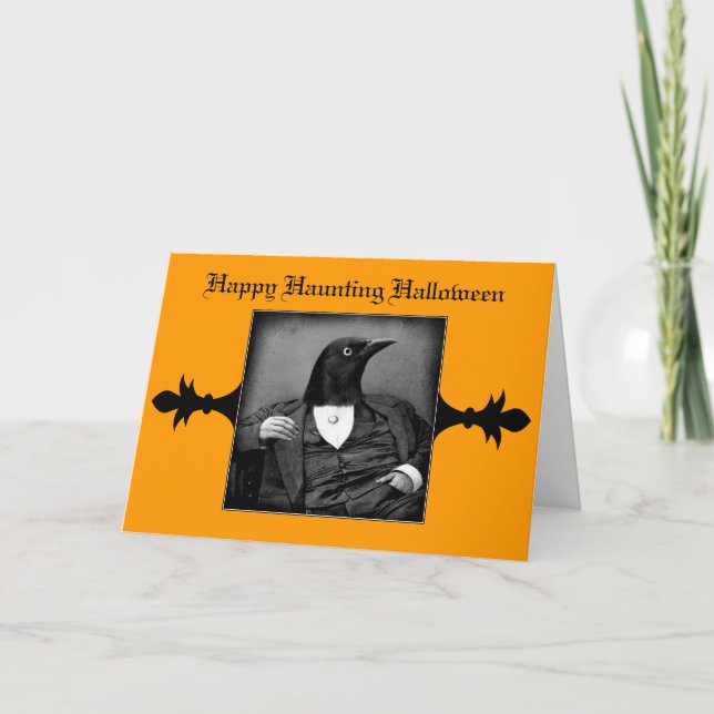 Carte gothique victorienne d'Halloween ou invitati (Devant)