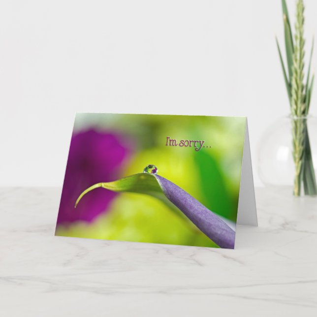 Carte Goutte D'Eau Sur La Feuille (Devant)
