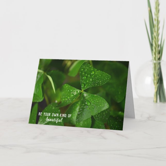 Carte gouttes d'eau sur ami shamrock (Devant)