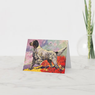 Carte GR8 ENGLISH SETTER Llewellin setter on point CARD