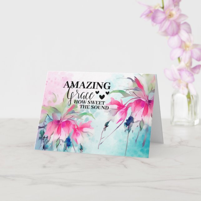 Carte Grâce Extraordinaire Comment douce le son Hymne ch (Orchidée)