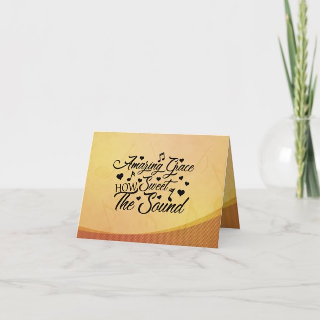 Carte Grâce Extraordinaire comment douce l'Hymne sonore (Devant)