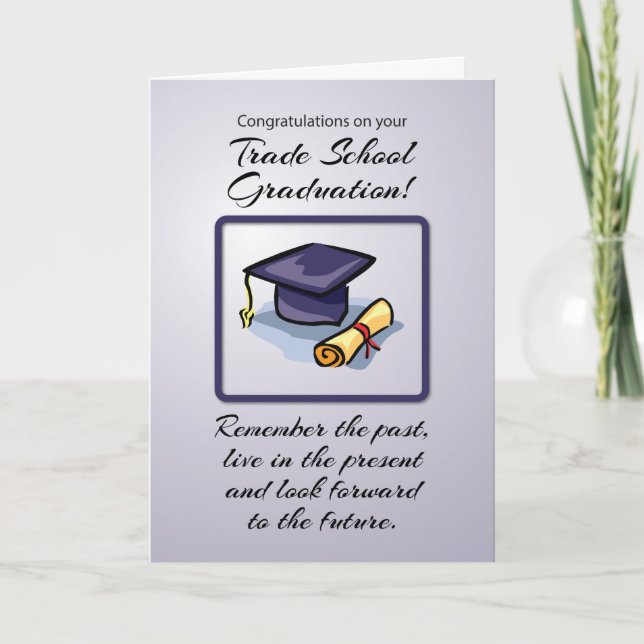 Carte Graduation à l'école de commerce, rappelez-vous du (Devant)