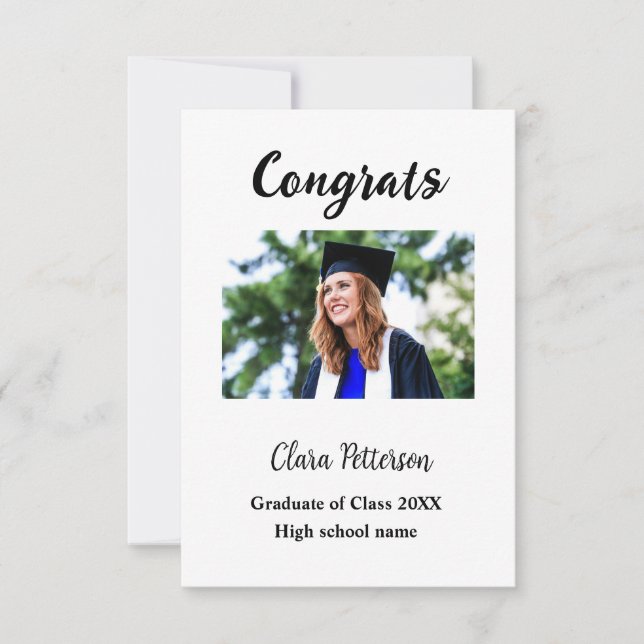 Carte Graduation ajouter nom classe de 20xx félicitation (Devant)
