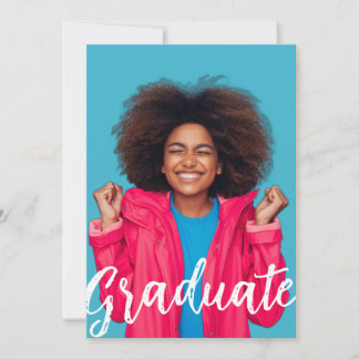 Carte Graduation Annoucement Photo Flat Card