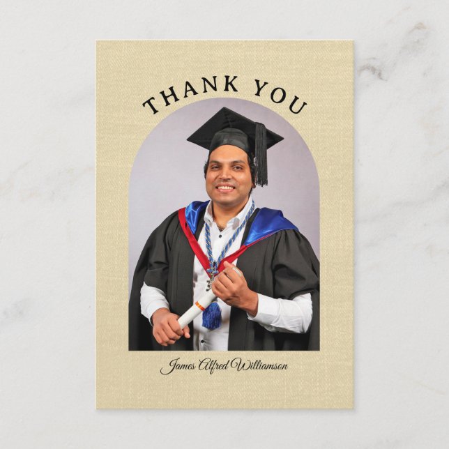 Carte Graduation Arch Thank You card (Devant)