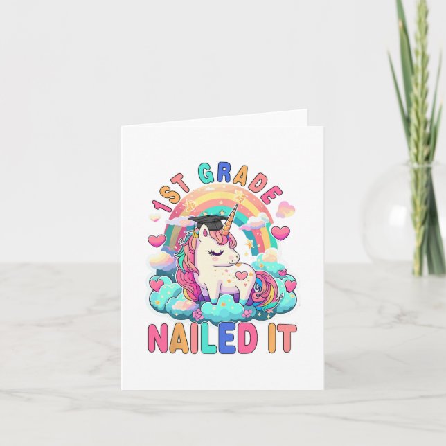 Carte Graduation Clôturé It Graduation Girl Unicorn Grad (Devant)