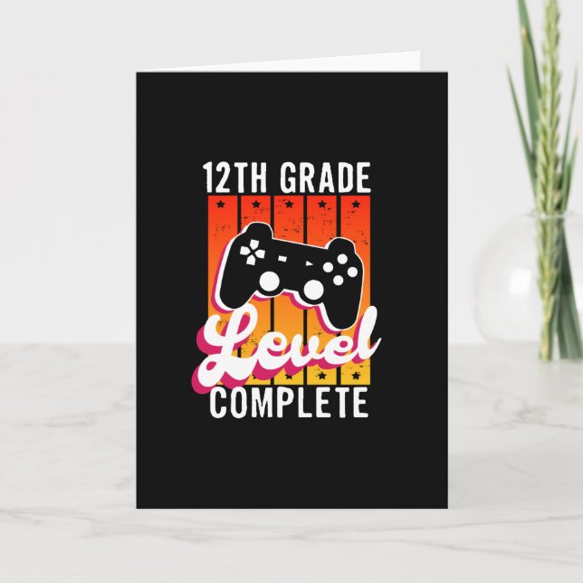 Carte Graduation de 12e année Gamer (Devant)