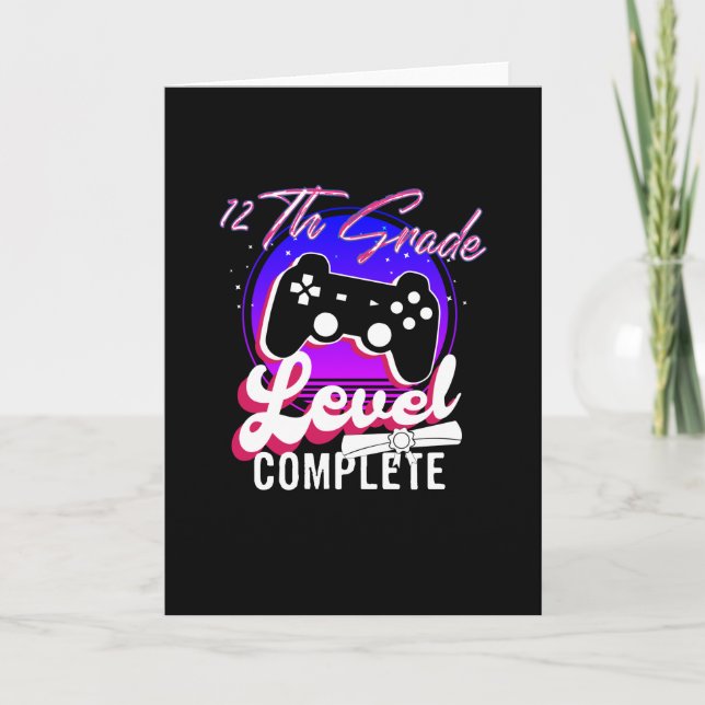 Carte Graduation de 12e année Gamer (Devant)