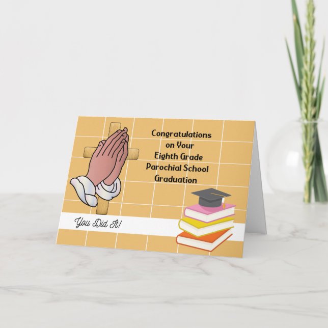 Carte Graduation de 8e année paroissiale (Devant)