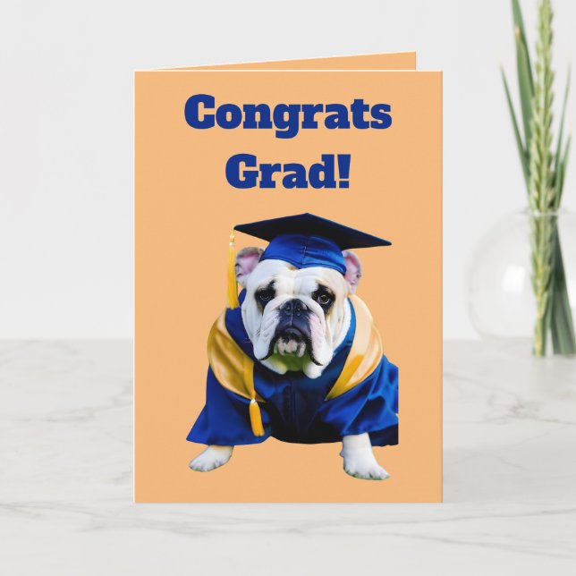 Carte Graduation de Bulldog (Devant)