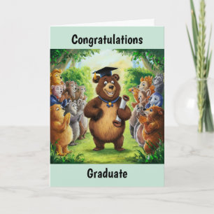 Carte Graduation de l'ours personnalisée